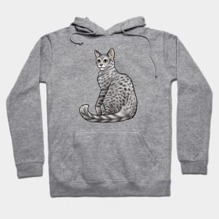 Cat - Egyptian Mau - Silver Hoodie